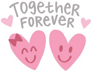 together forever(ハートのイラスト)